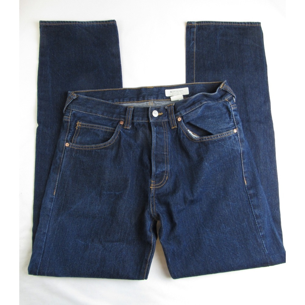 H&M & Denim Original Jeans Straight Button Fly Men's Size 33x34